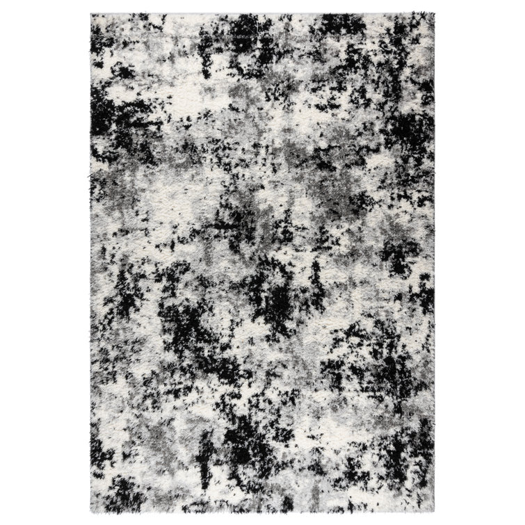 Gertmenian Thayer Garda Modern Abstract Microfiber Plush Shag Area Rug
